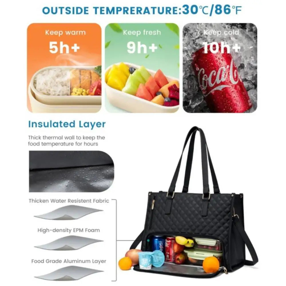 2 in 1 Tote Bag Lunch Bag Combo